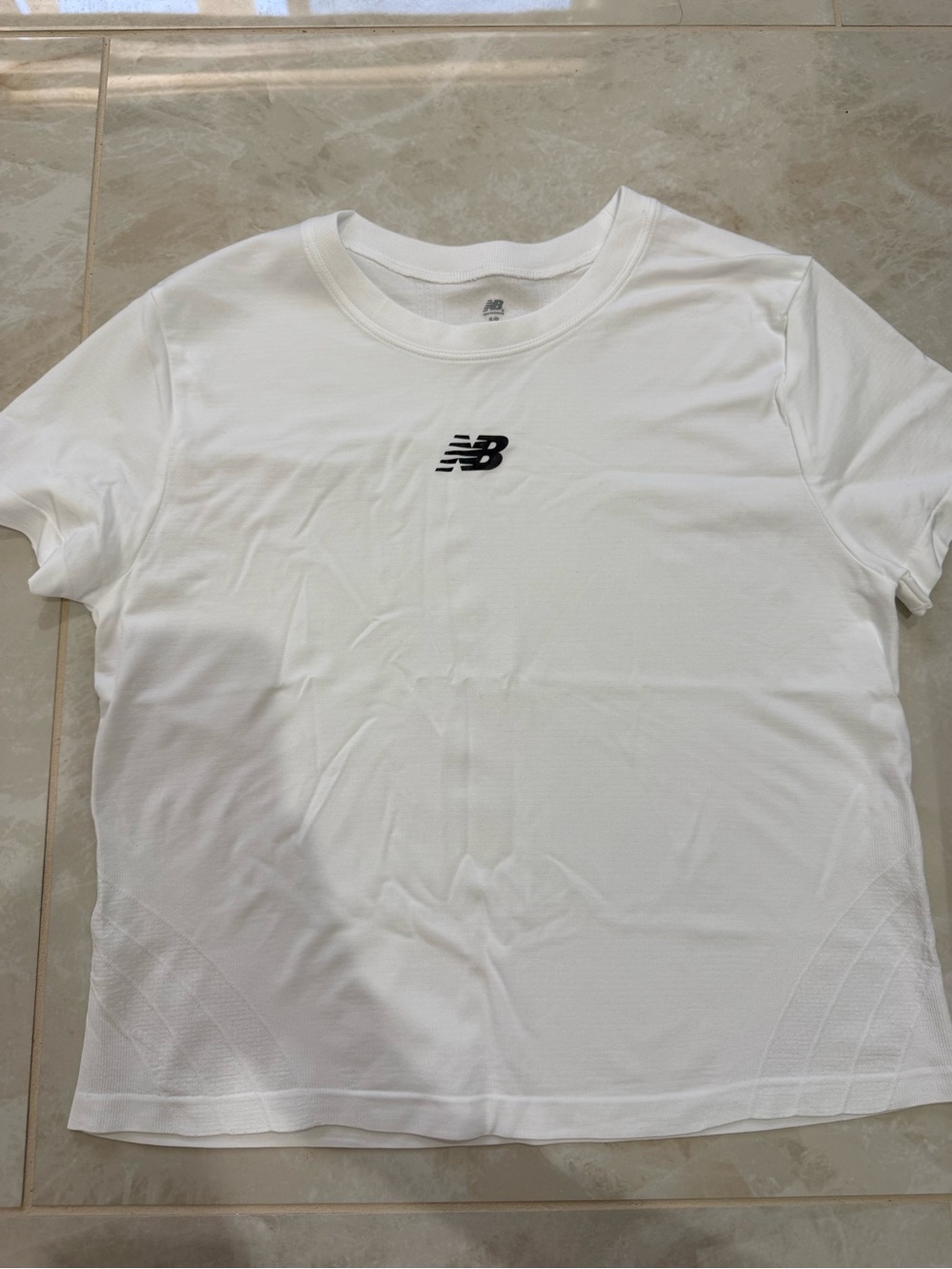 New Balance Women’s White Logo Crew Neck T-Shirt